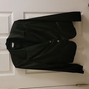 Cache Satin Like Black Blazer Suit Jacket Jewel Rhinestone Buttons Size 10